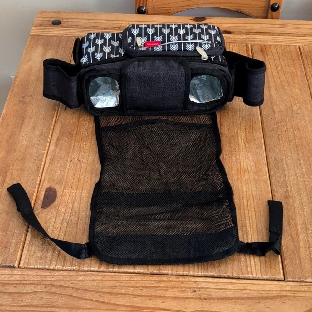 Leke Baby Black Arrow Print Stroller Organizer